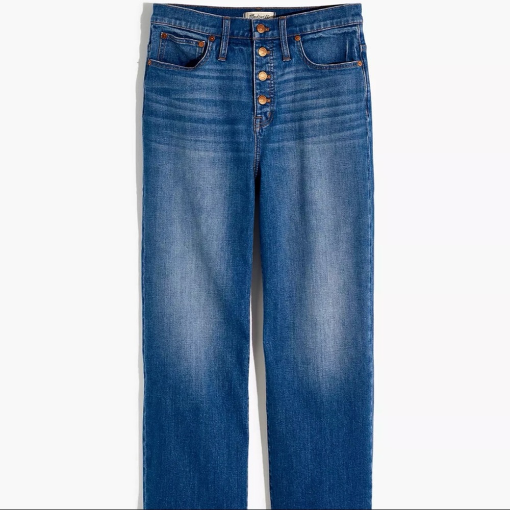 Madewell Slim Wide Leg Jeans Olympia Wash - Picture 2 of 4